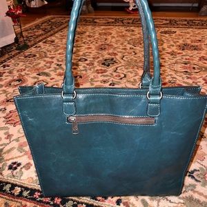 Patricia Nash Zancona Leather LIKE NEW CONDITION. Dark green